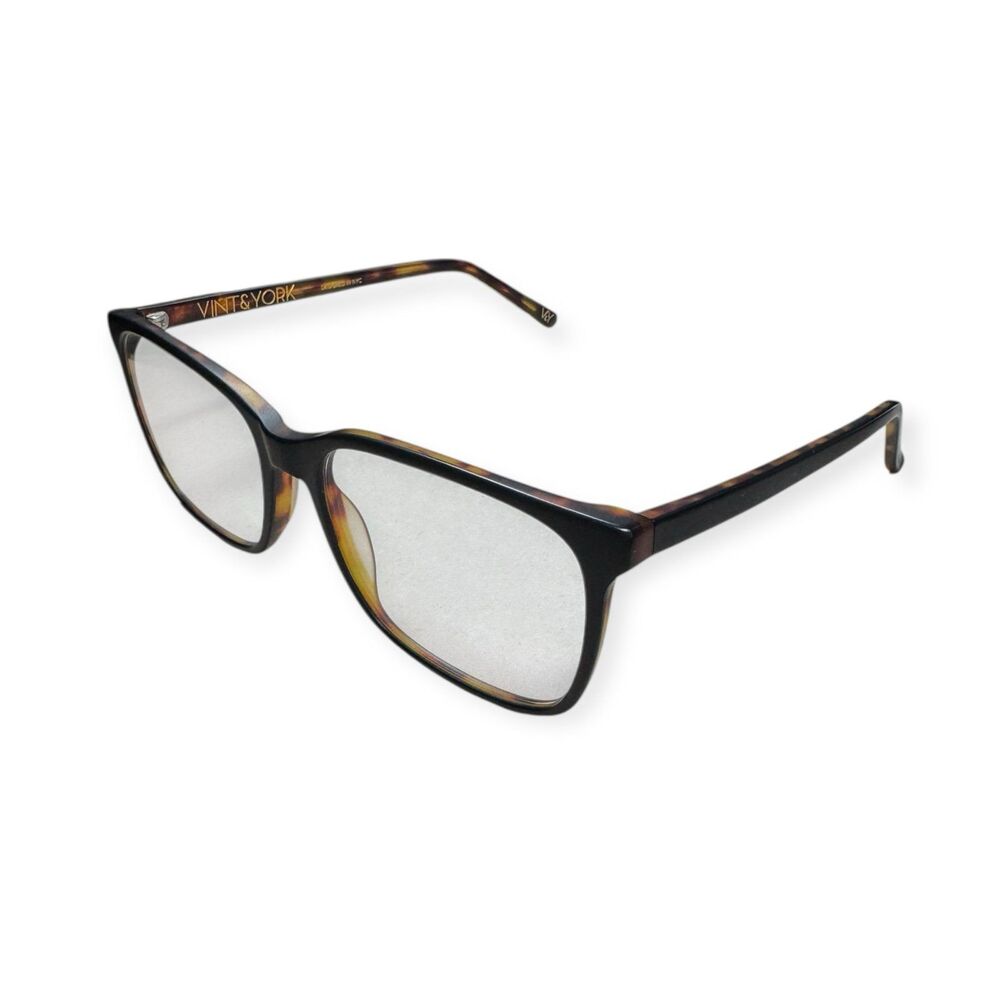 Vint & York Clarence Eyeglasses Tortoise Shell Eyeglasses Full Rim 145mm w/ Case